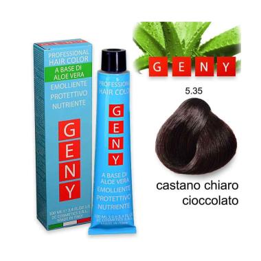 Geny professional tintura 100 ml castano chiaro cioccolato 5.35