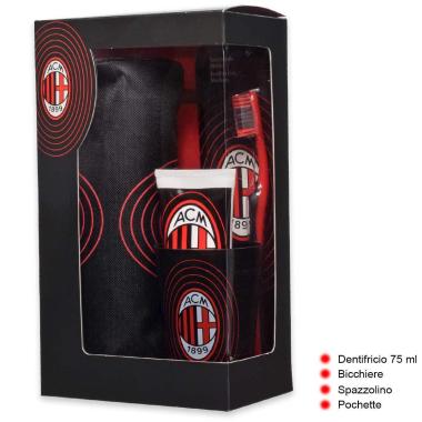 Milan gift set oral care spazzolino + dentifricio + bicchiere