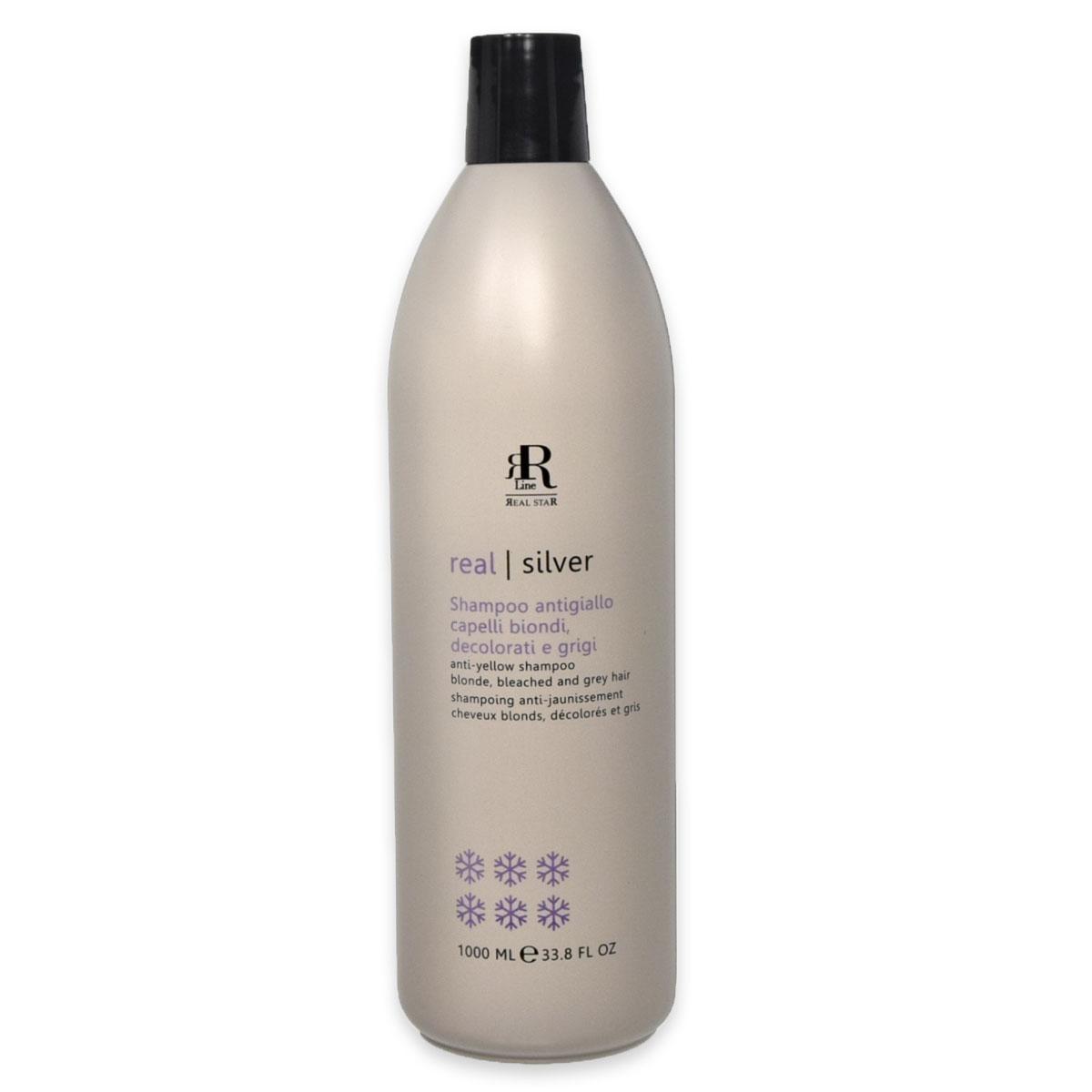 Pettenon rr line  real silver shampoo antigiallo capelli biondi decolorati e grigi 1000 ml<br>