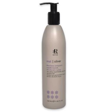 Pettenon rr line real silver maschera antigiallo capelli biondi, decolorati e grigi 350 ml