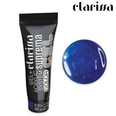 Clarissa suprema gel color blu elettrico glitterato 8ml