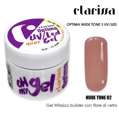 Clarissa optima gel nude tone 2 uv/led 50 gr