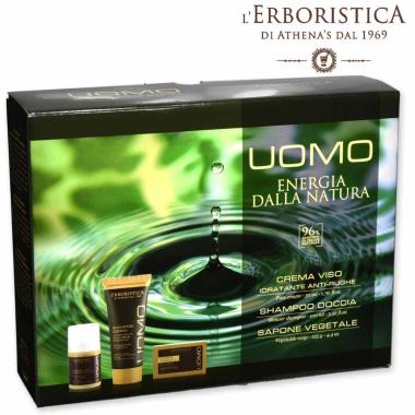 L'erboristica  uomo doccia 100 ml + crema viso 50 ml + sapone 125 gr