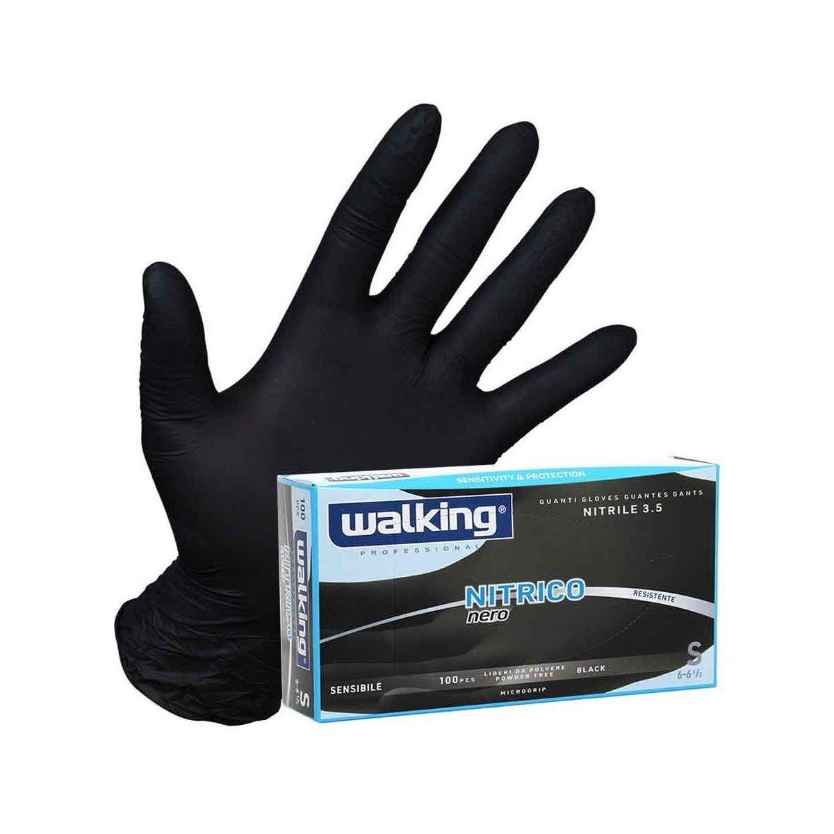 Guanti nitrico nero tg large walking