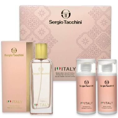 Sergio tacchini i love italy woman coffret edt 100 ml + b/l 100 ml + s/g 100 ml