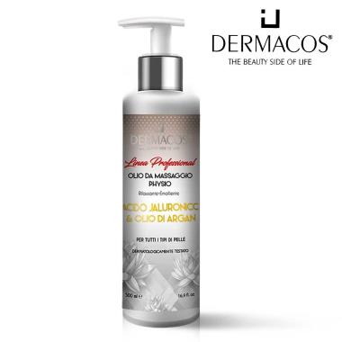 Dermacos linea professional olio da massaggio physio acido jaluronico & olio di argan 500 ml