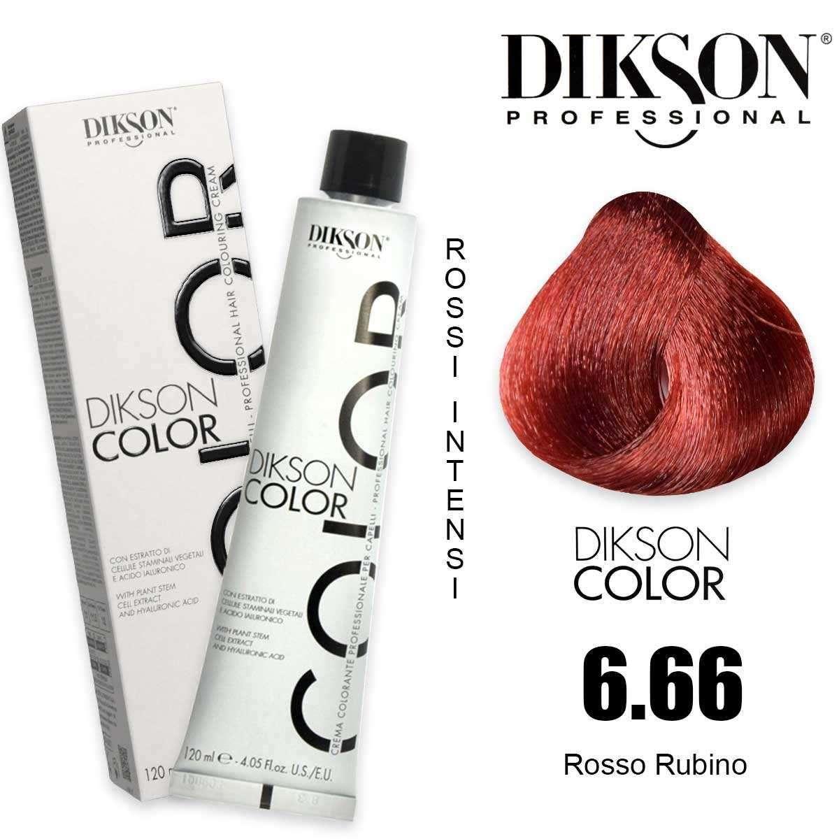 Dikson color 120 ml  6.66 - 6rr rosso rubino<br>