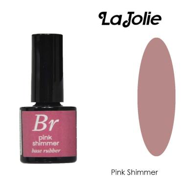 Base rubber pink shimmer la jolie 7 ml