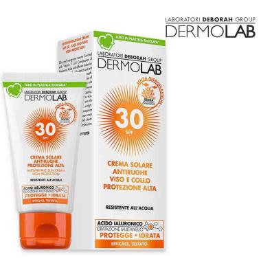 Dermolab crema sol. antirughe viso collo protez.  alta 50 ml spf 30