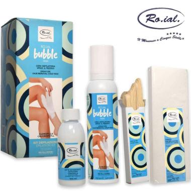 Kit cera depilatoria spray a freddo bubble wax clorofilla pelli sensibili