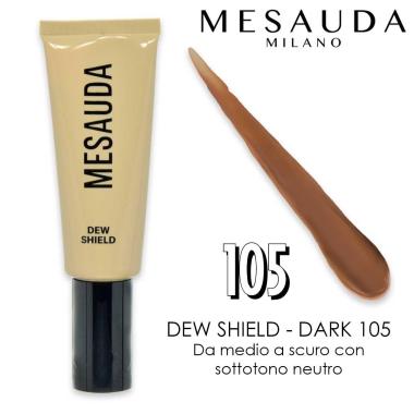 Mesauda dew shield bb cream 105 colorata idratante e protettiva con spf 20