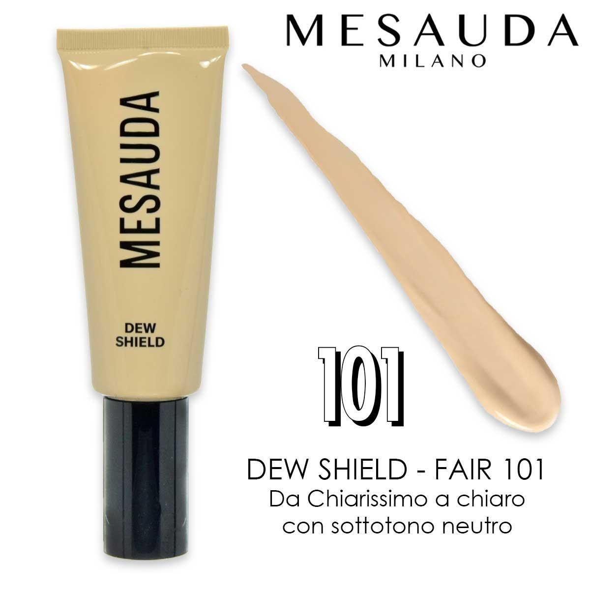 Mesauda dew shield bb cream 101 colorata idratante e protettiva con spf 20