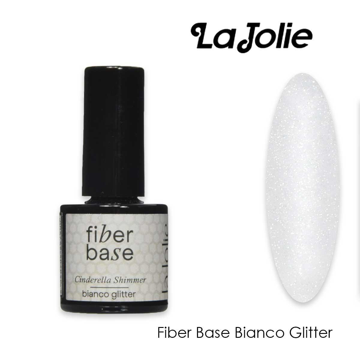 La jolie fiber base bianco glitter 7 ml