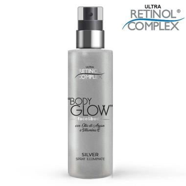 Retinol complex body glow face & body spray silver illuminante 200 ml