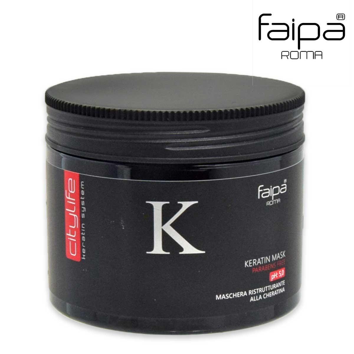 Faipa citylife maschera ristrutturante all keratina vaso 500ml