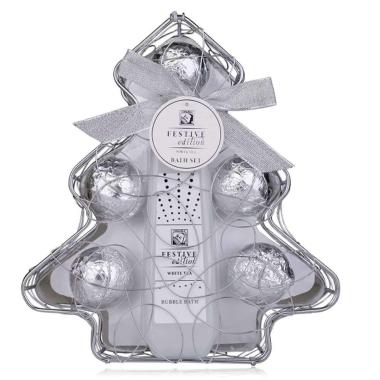 Set bagno festive albero metallo