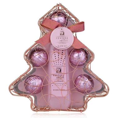 Set bagno festive albero metallo