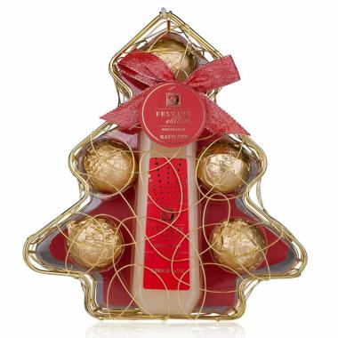 Set bagno festive albero metallo
