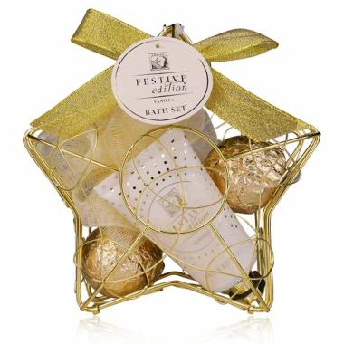 Set bagno festive stella metallo