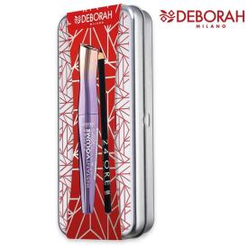 Deborah Pochette con Mascara Instant Maxi Volume, Matita Occhi 24Ore e  Struccante Bifasico Dermolab 50ml