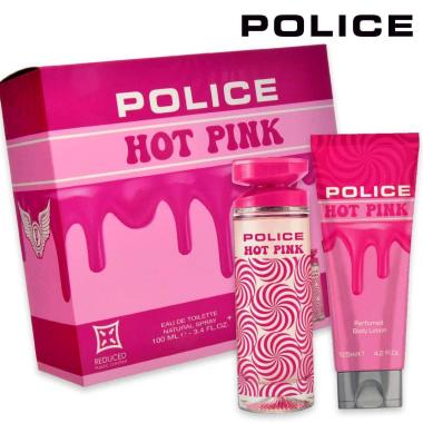 Police hot pink for woman gift set edtv 100 ml + body lotion 125 ml