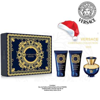 Versace coffret dyaln blue pour femme edp 50 ml + sg 50 ml + bl 50 ml