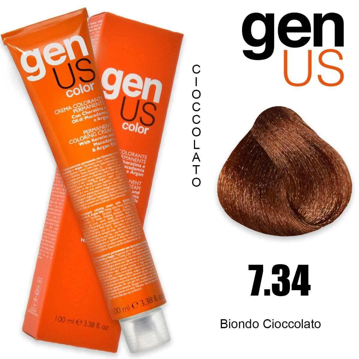 Genus permanent coloring  cream 100 ml 7.34