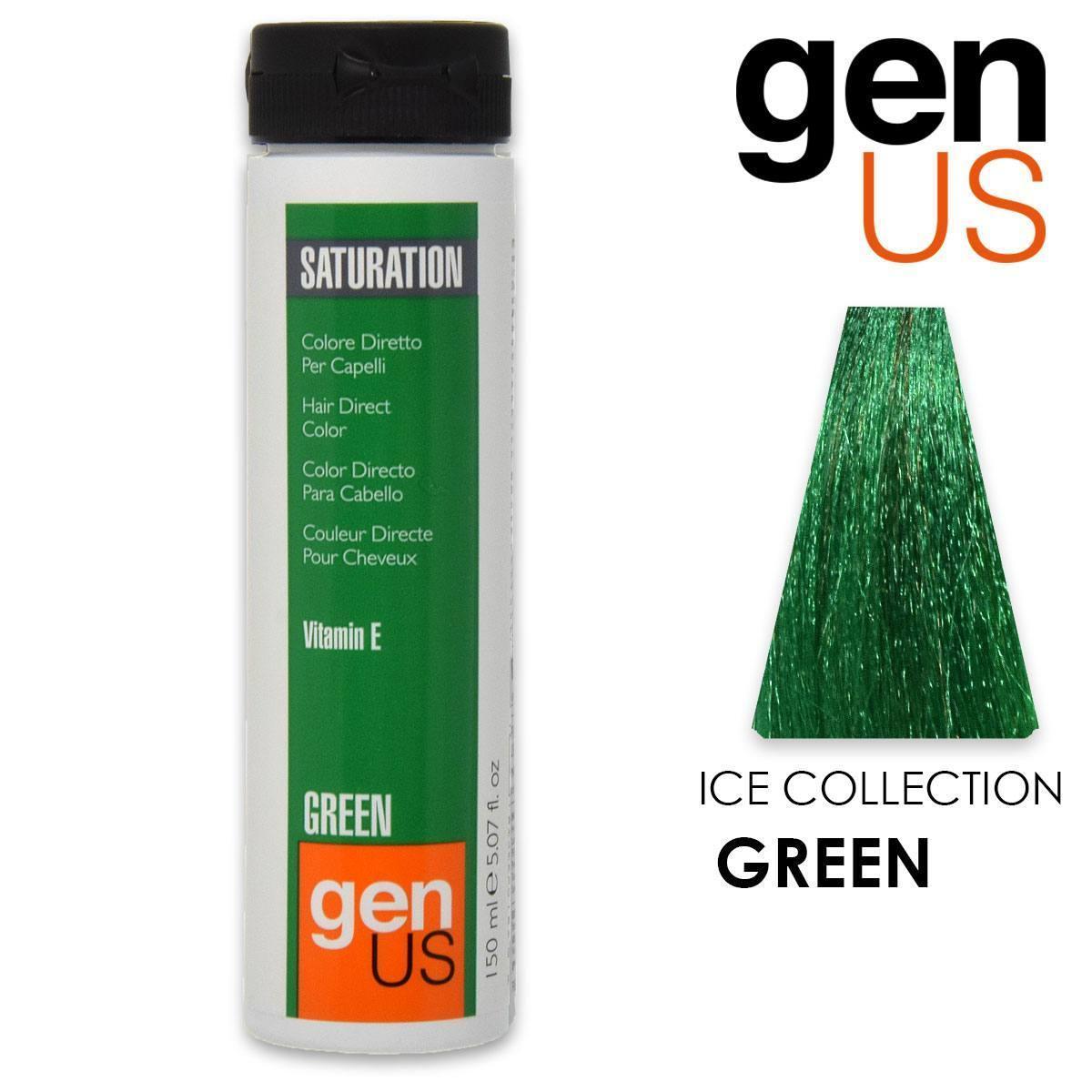 Genus saturation hair direct color green 150ml