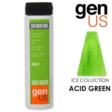 Genus saturation hair direct color acid green 150ml