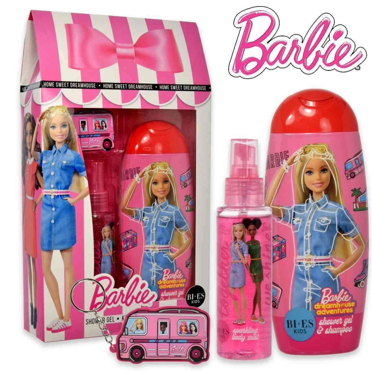 Compra Set regalo da bagno Barbie natalizio con portachiavi - 4 pz  all'ingrosso