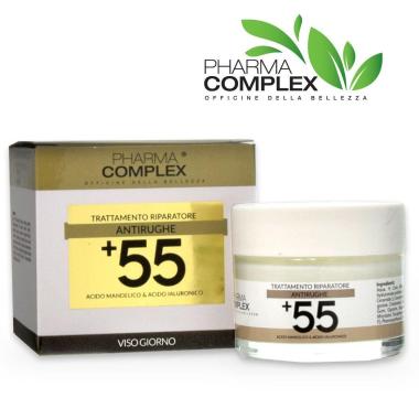 Pharma complex crema viso antirughe + 55 trattamento riparatore 50 ml