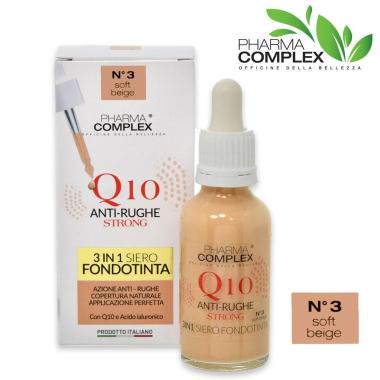 Pharma complex fondotinta antirughe q10 30 ml n3 soft beige