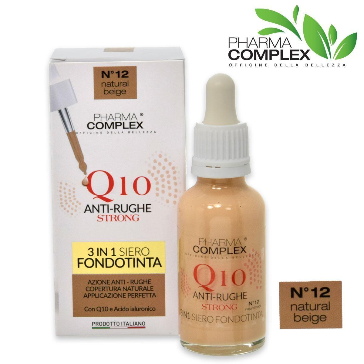 Pharma complex fondotinta antirughe q10 30 ml n12 natural beige