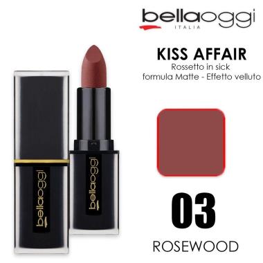 Bella oggi kiss affair matte rossetto stick rosewood 003