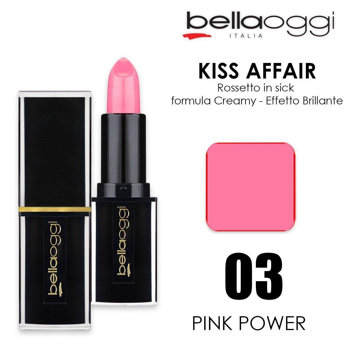 Bella oggi kiss affair creamy rossetto stick pink power 003