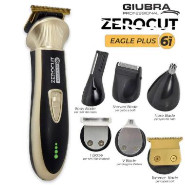 Giubra tosatrice zero cut eagle 6 in 1 nero