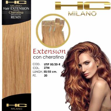 Hc milano extension cheratina remy 50/55 cm 20 pz col.27m