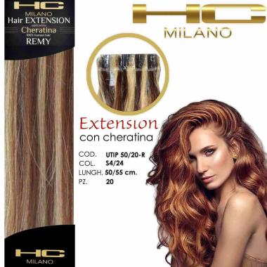 Hc milano extension cheratina remy 50/55 cm 20 pz col s4/24