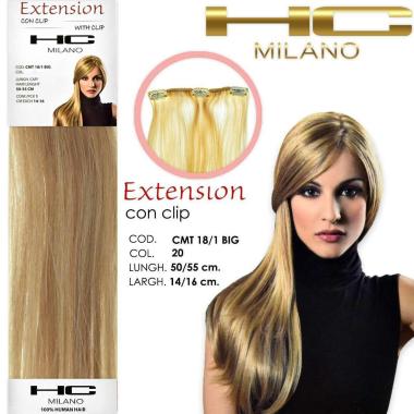 Hc milano extension 3 clip remy largh.14-16cm lungh.50cm col.20 biondo ec 7.00