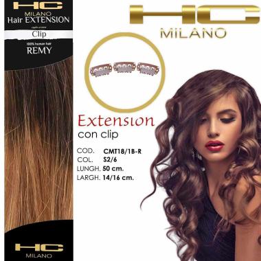 Hc milano extension 3 clip remy largh.14-16cm lungh.50cm col.s2/6