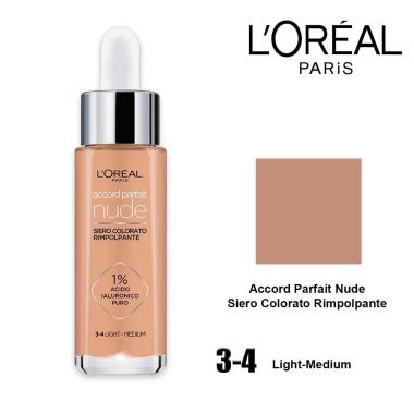 L'oreal fondotinta accord parfait serum 3-4 light-medium