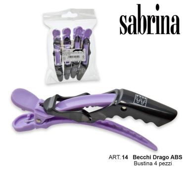 Sabrina becchi abs drago 115mm  nero/viola 4 pezzi