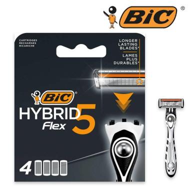 Bic ras.hybrid5 flex  ricambio lame x 4 pezzi