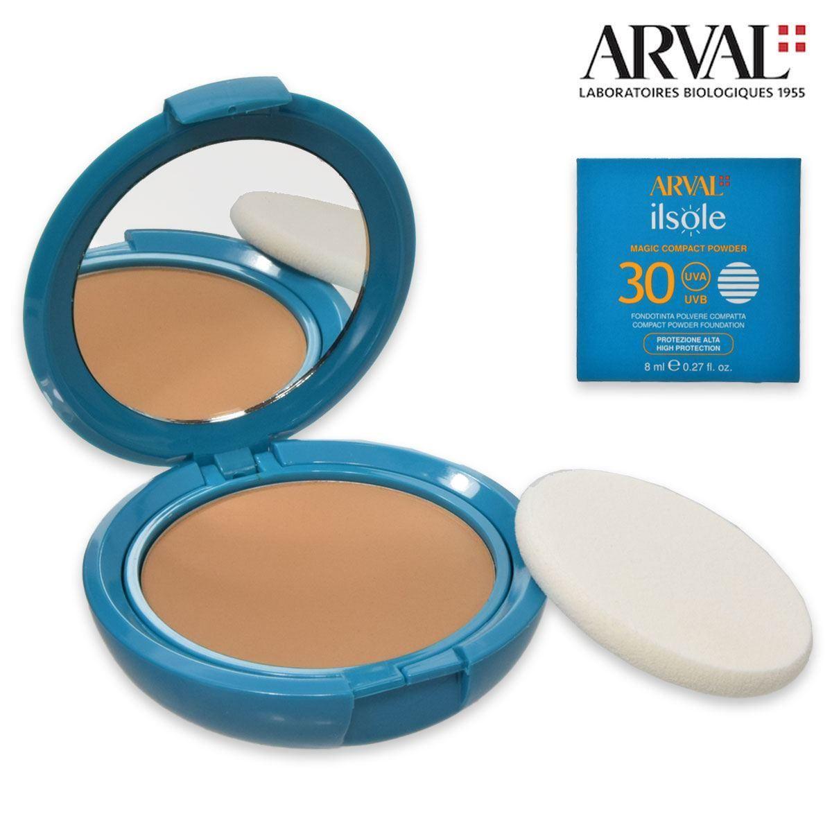 ARVAL IL SOLE - Magic compact Powder SPF30 n. 03 - beige biscotto  fondotinta polvere compatta tr 8ml