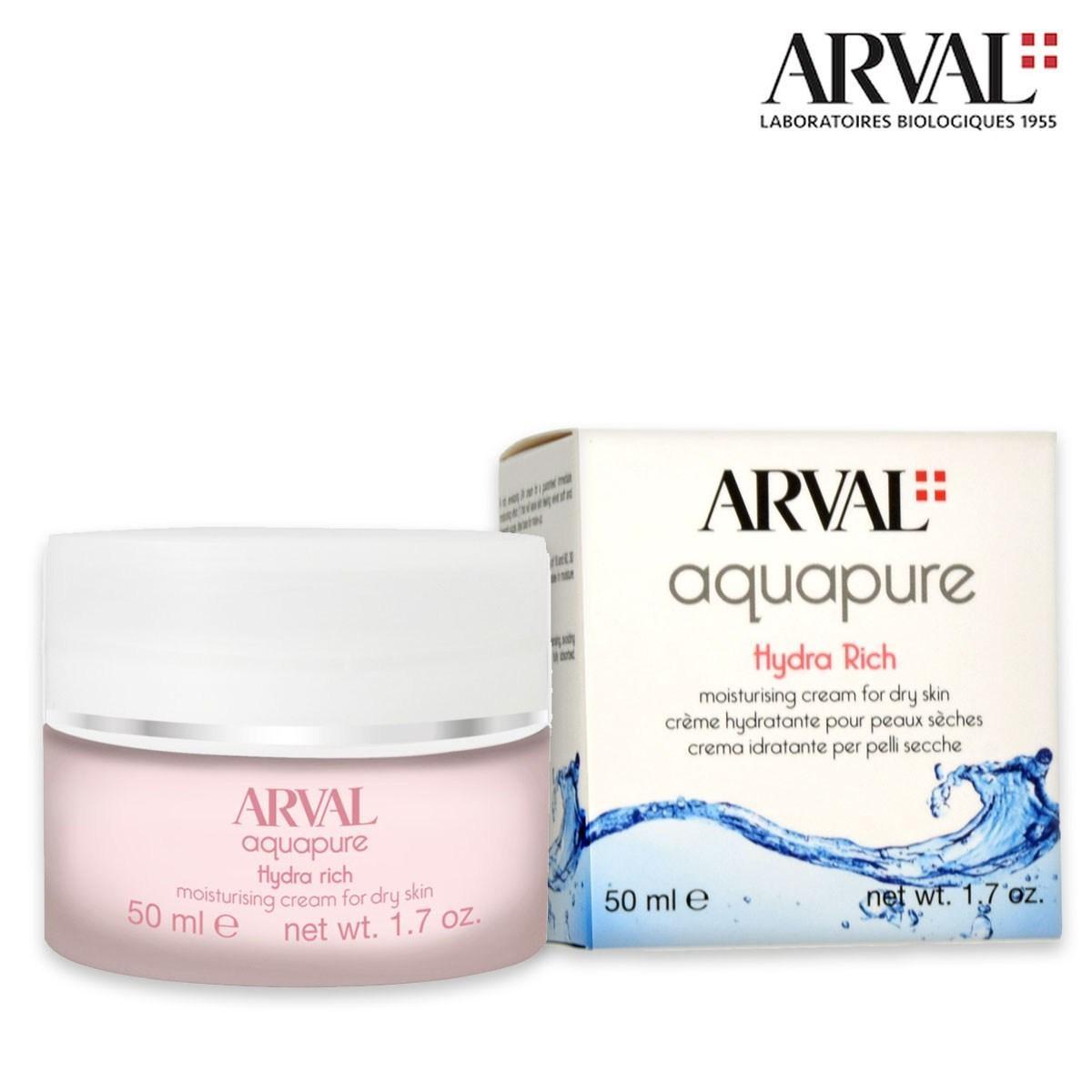 Arval aquapure hydra rich - crema idratante pelli secche vs 50 ml