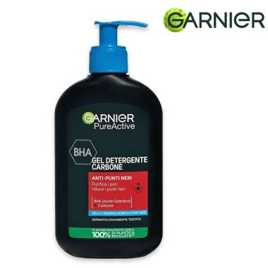 Garnier pure active gel detergente carbone anti punti neri 250 ml