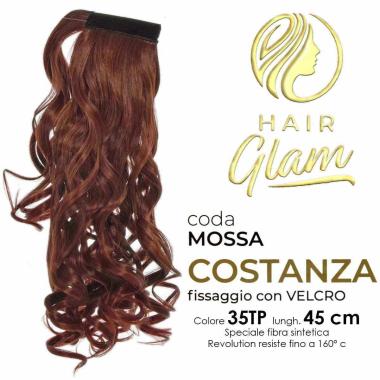 CODA HAIR GLAM COSTANZA MOSSA C/VELCRO FIBRA REVOLUTION Lung. 45cm