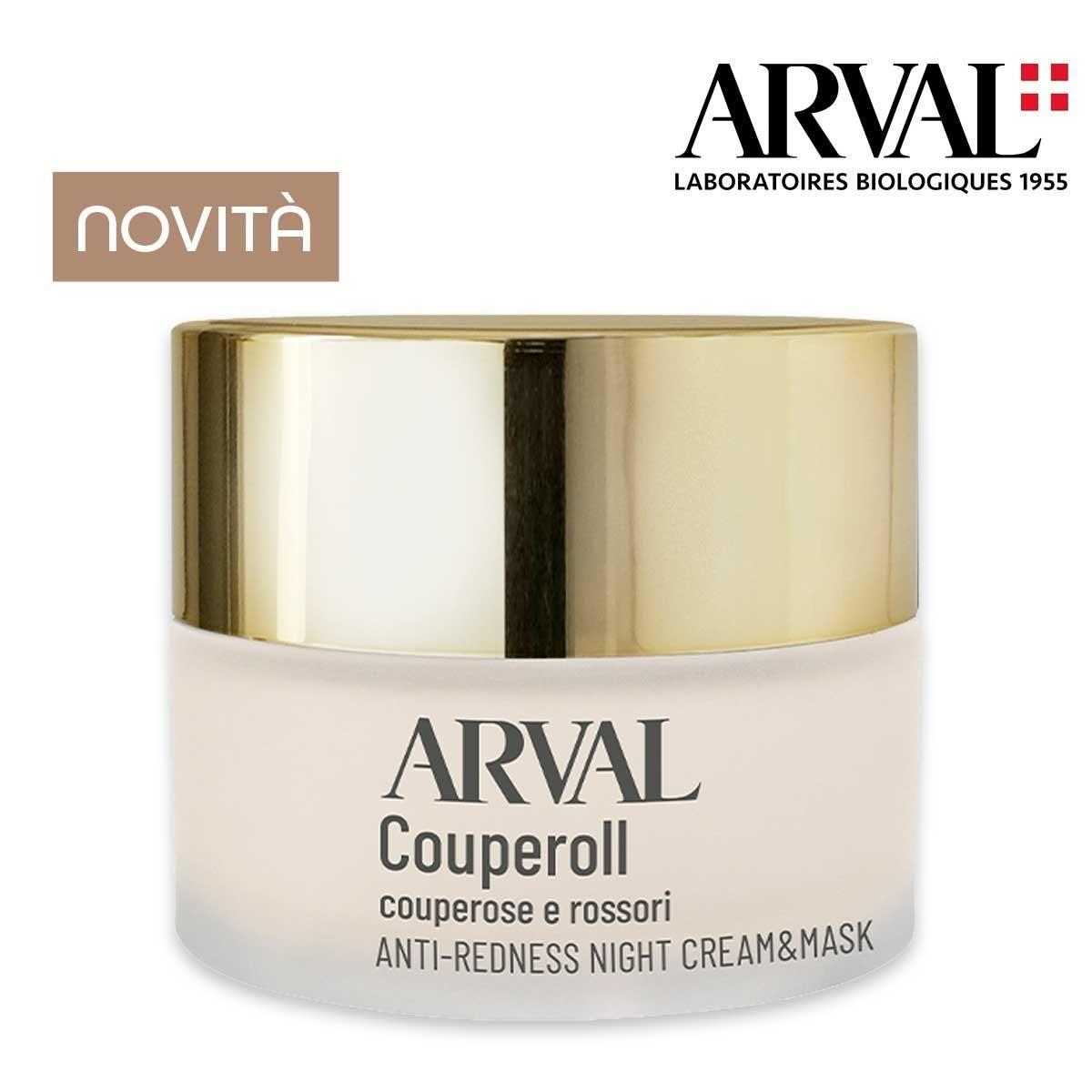 Arval couperoll anti-redness night& cream mask - crema-maschera notte antirossore ristrutturante vs 50ml