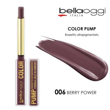 Bella oggi rossetto in gel ultra pigmentato color pump berry power 006