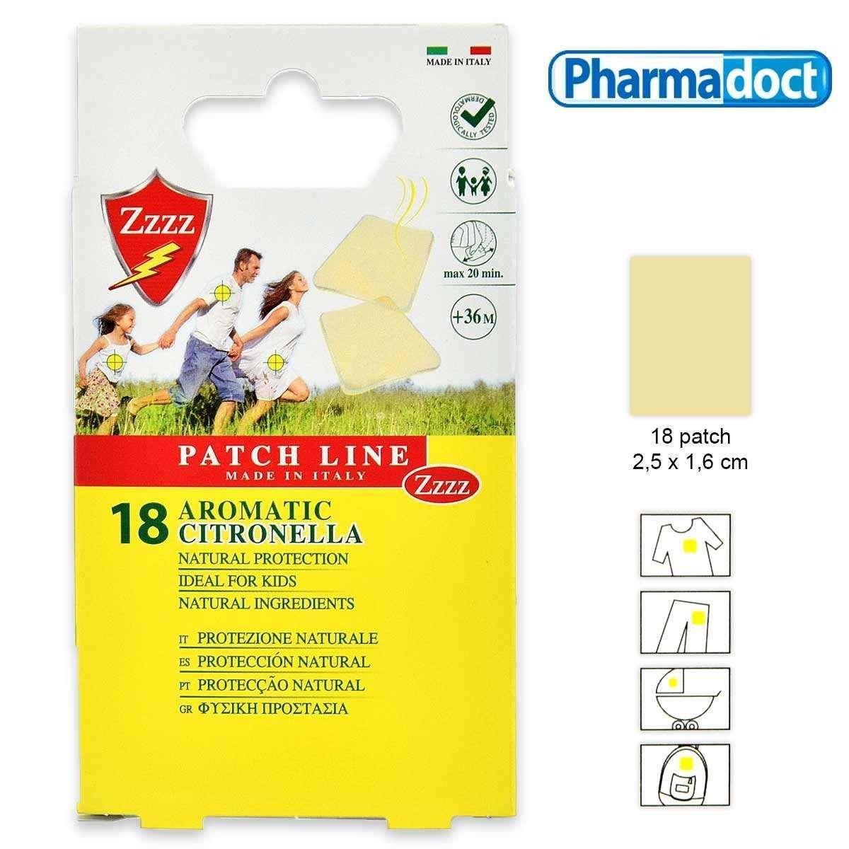 Pharmadoct patch line-18 patches insetto repellente